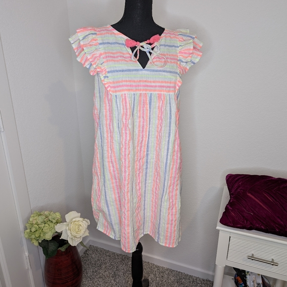 💘 Vineyard Vines women's St. Barths flutter-sleeve tunic dress - Picture 4 of 8